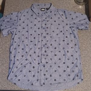 Boys M Star Wars Button up Shirt